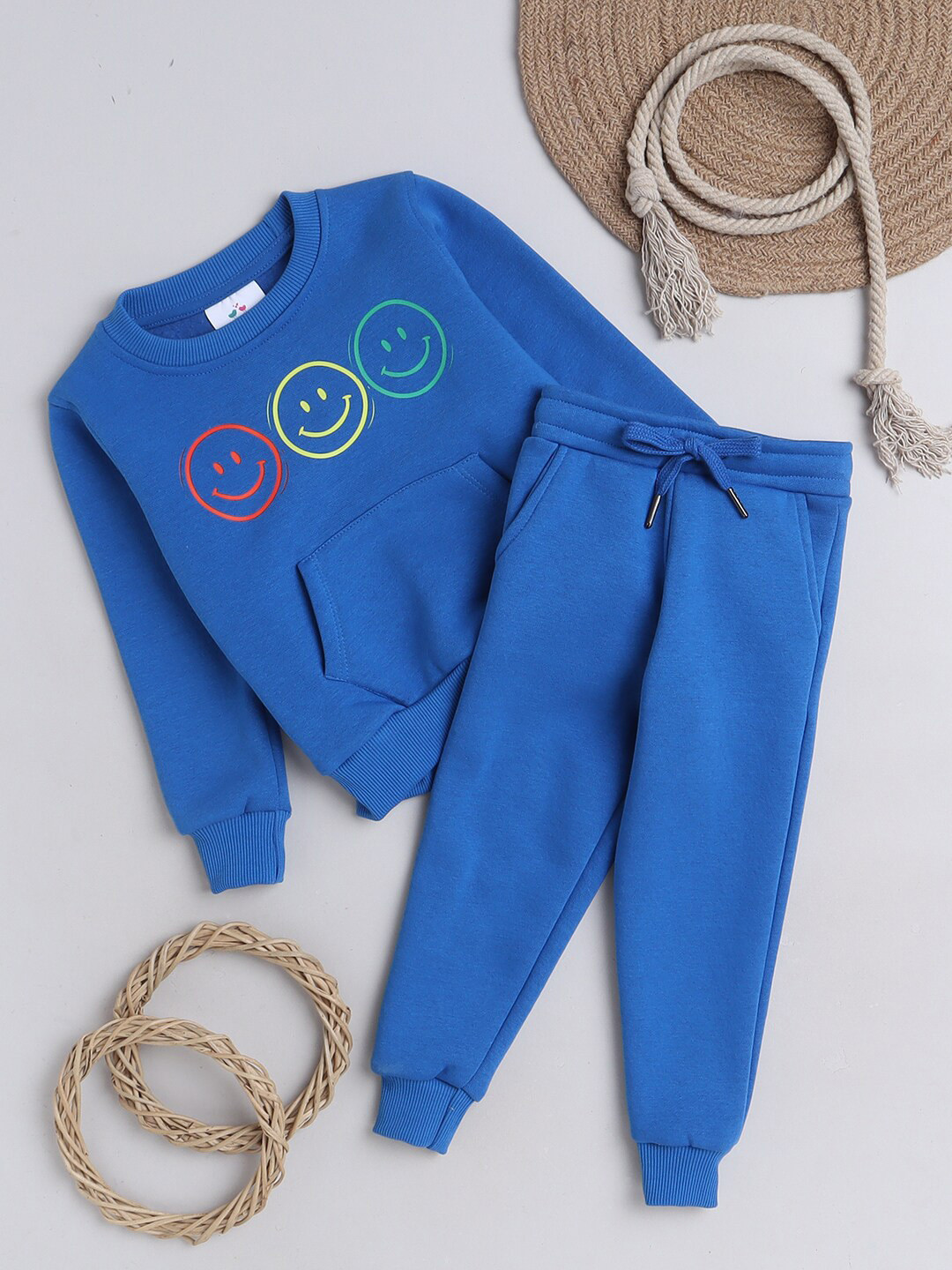 Knitting Doodles Kids Graphic Printed T-Shirt & Trousers