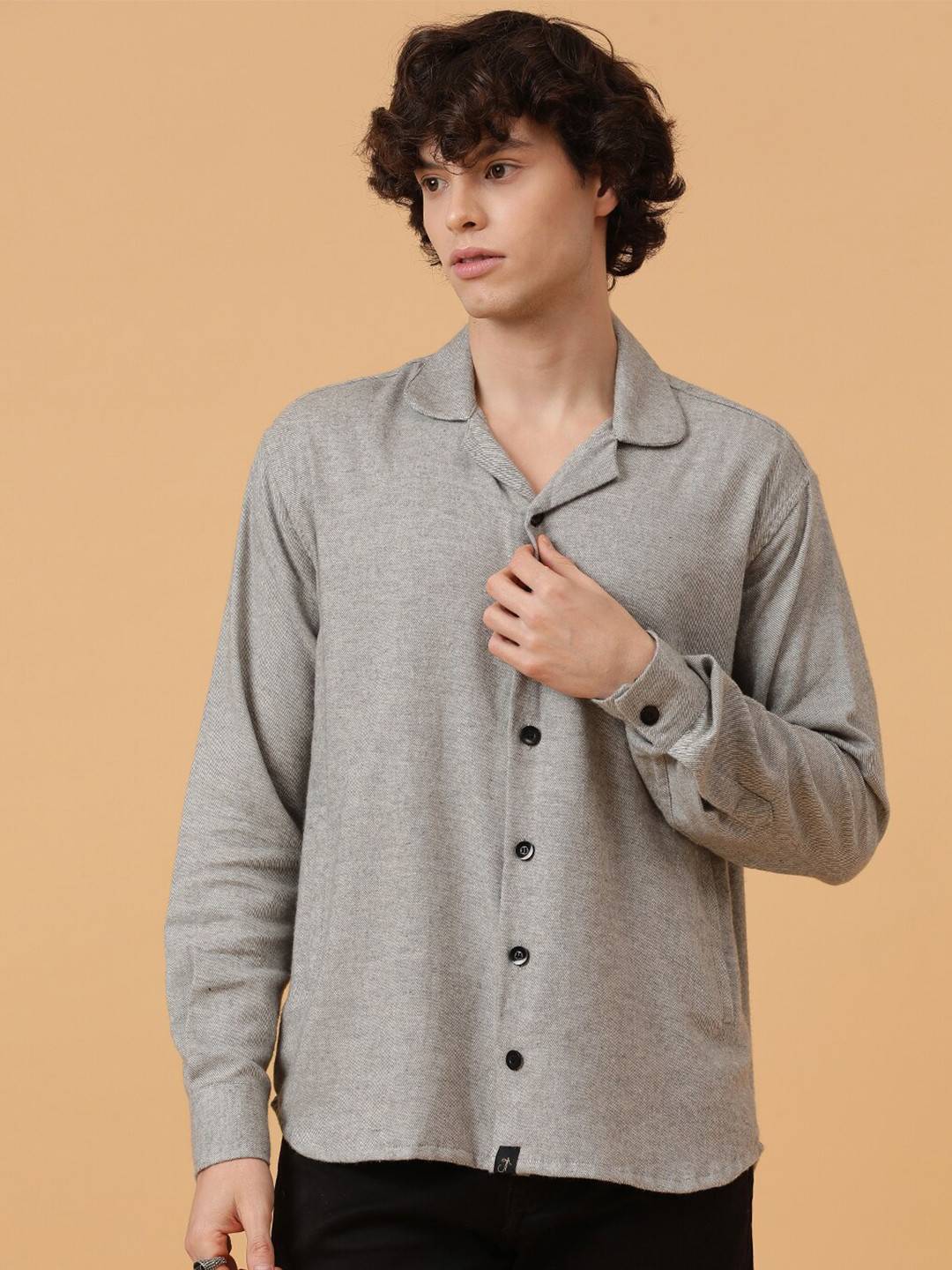 JAVINISHKA Men Flannel Relaxed Baggy Fit Oversized Casual Organic Cotton Shacket