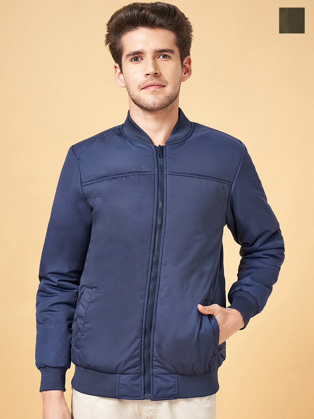 Urban Ranger by pantaloons Long Sleeves Reversible Bomber Jacket