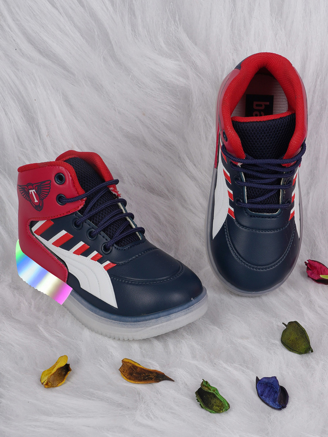 BAESD Kids Colourblocked Lightweight Lighting Style Sneakers