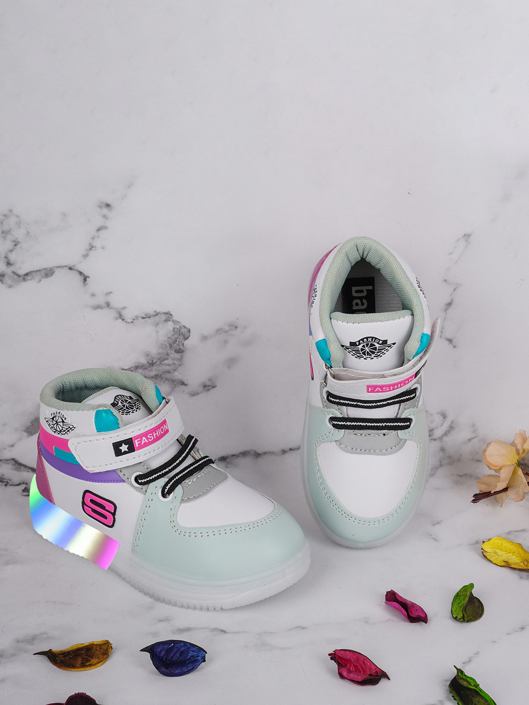 BAESD Kids Colourblocked Lightweight Led Lighting Sneakers