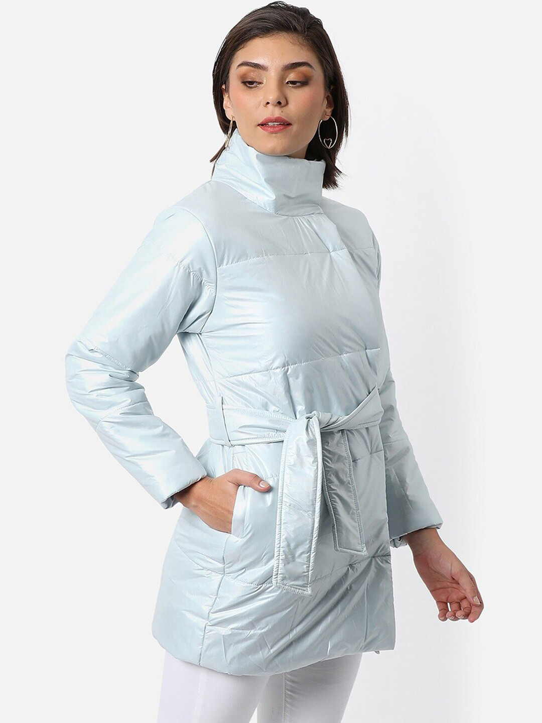 Campus Sutra Windcheater Tie Ups Puffer Jacket