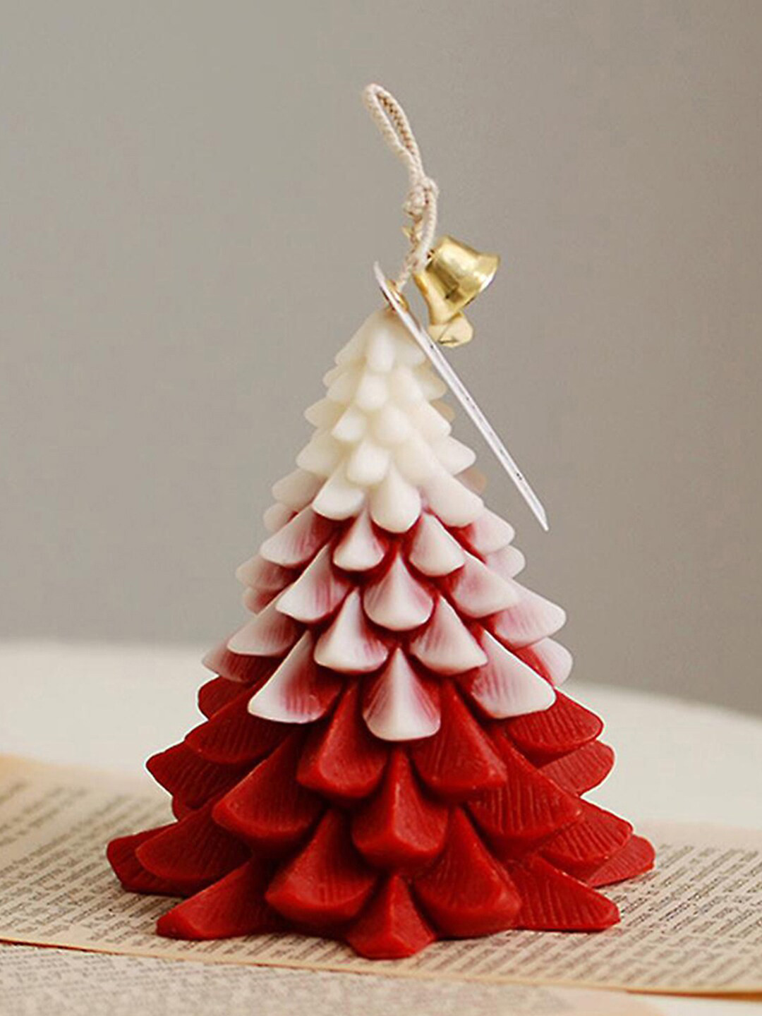 Aromatic Fables Christmas Tree Candle Christmas festive 4Pcs Scented Solid Pillar Candles