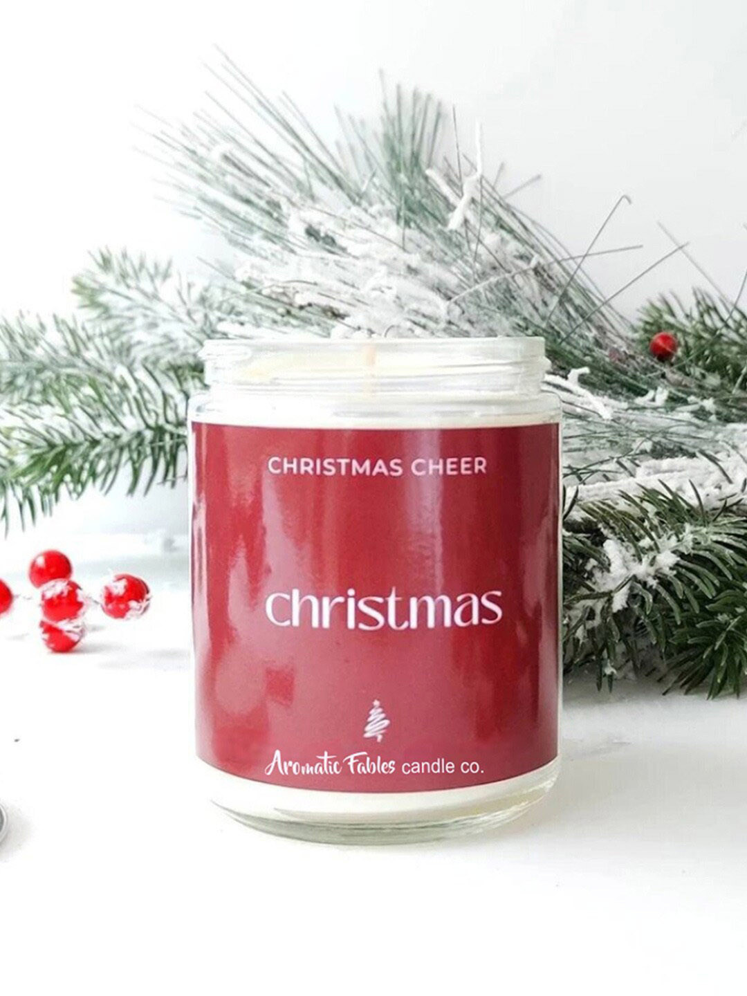 Aromatic Fables Oceanic Serenity meets Tuberose Elegance Christmas Holiday 2Pcs Scented Jar Candles