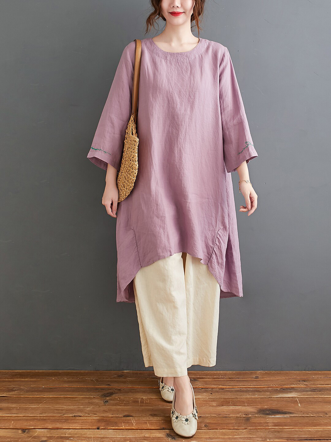 JC Mode Round Neck A-Line Dress