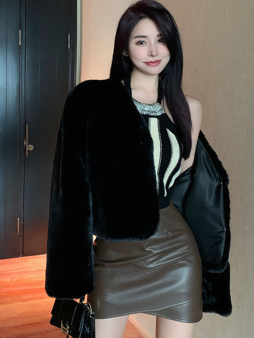 JC Mode Knitted Front Open Sweater