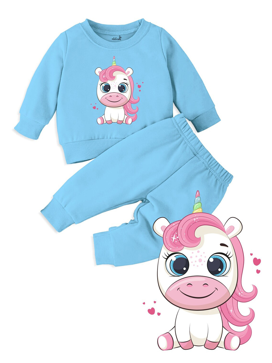 Minicult Kids Printed Long Sleeves T-shirt with Pyjamas