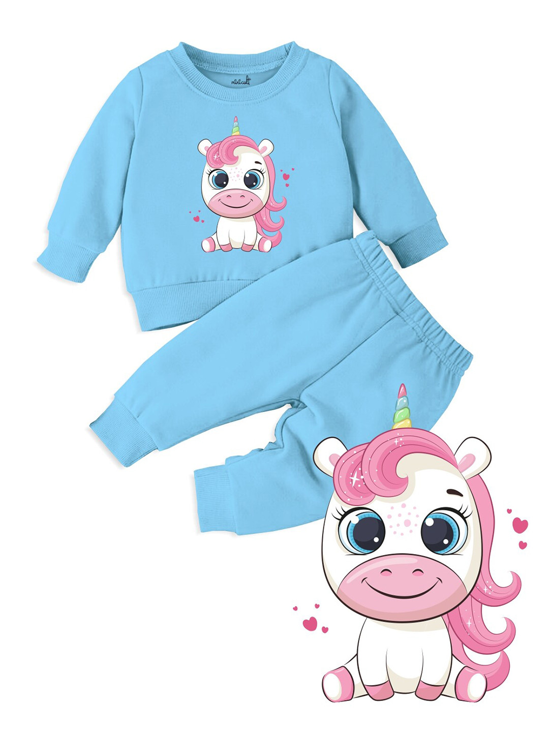 Minicult Kids Printed Long Sleeves T-shirt with Pyjamas