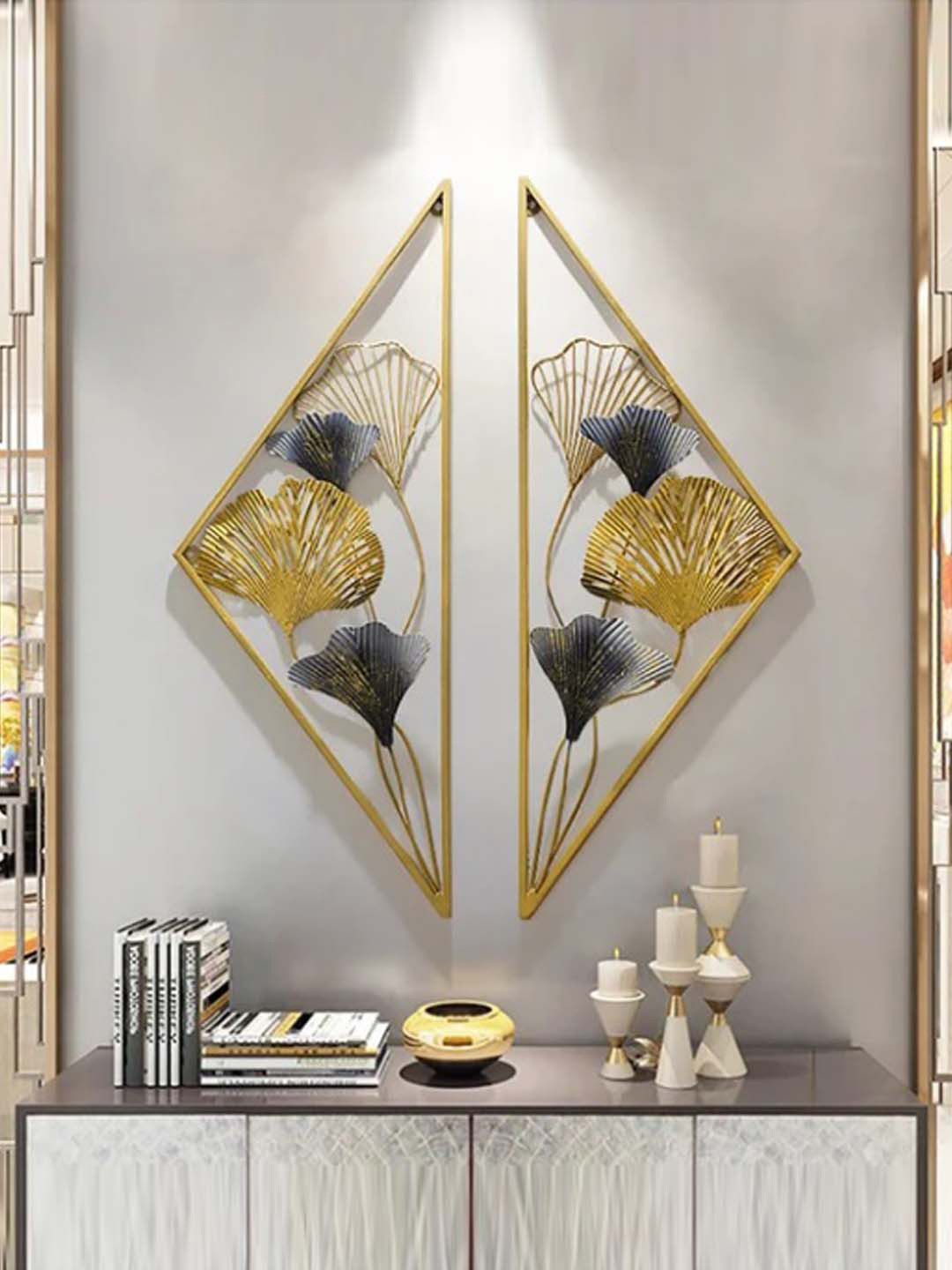 DSH Crafting Your Curiosity Kite Metal Floral Glossy Hanging Hall Wall Hangings-30.3In