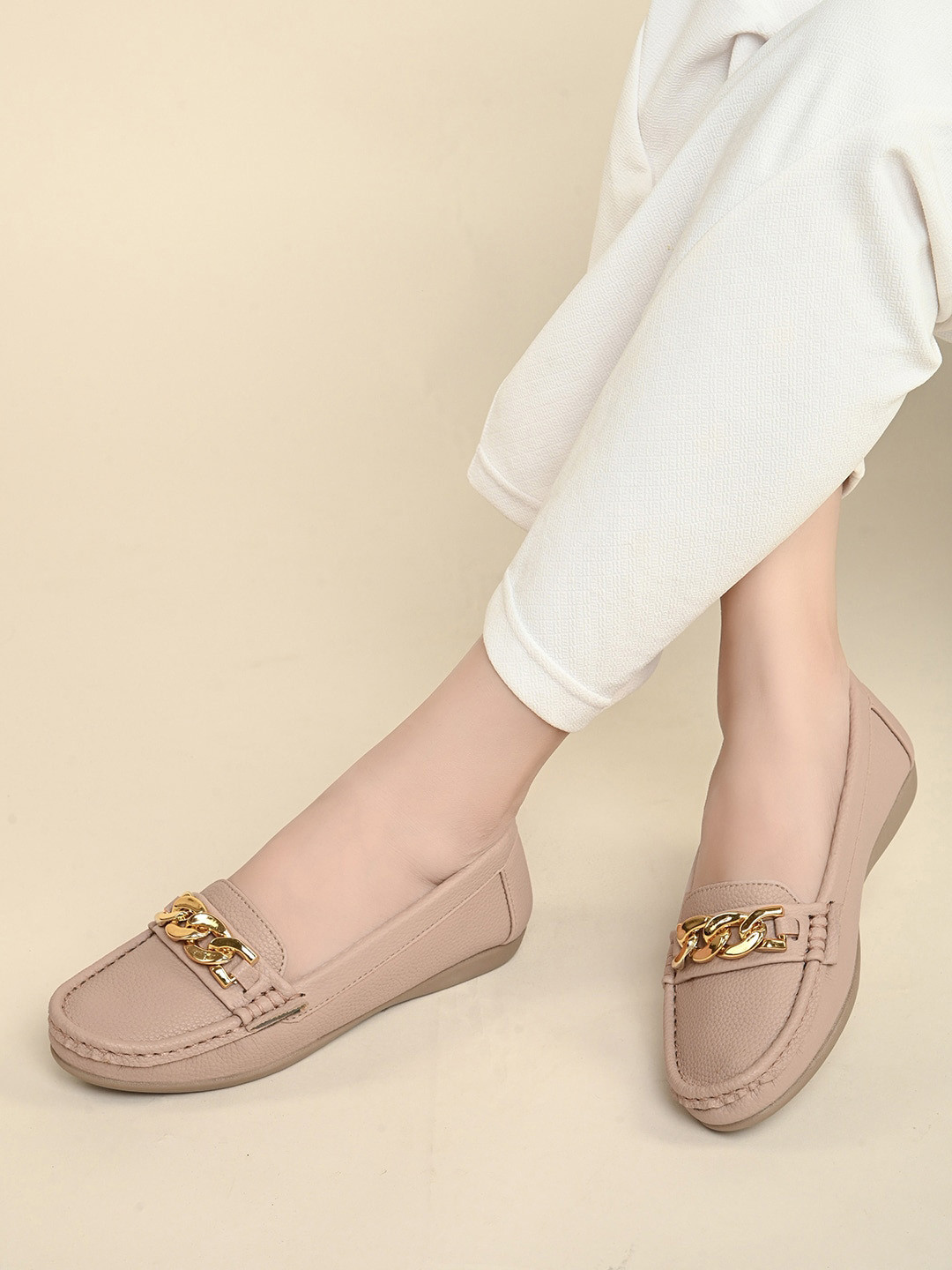 XE Looks Comfortable Stylish & Fancy Chain Design Slip-on Loafers