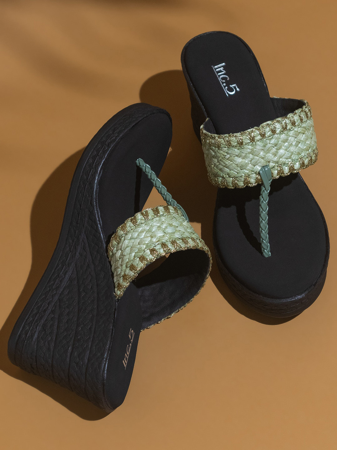Inc 5 Textured Wedge Ethnic Heels