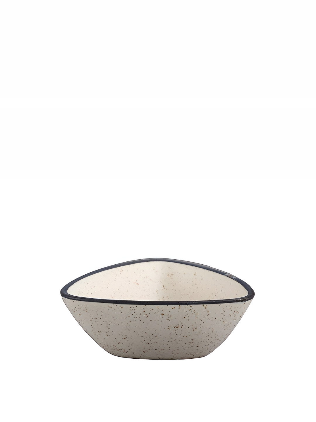 caffeine Cream& Black 2Pcs Handmade Textured Ceramic Matte Microwave Safe Dinnerware