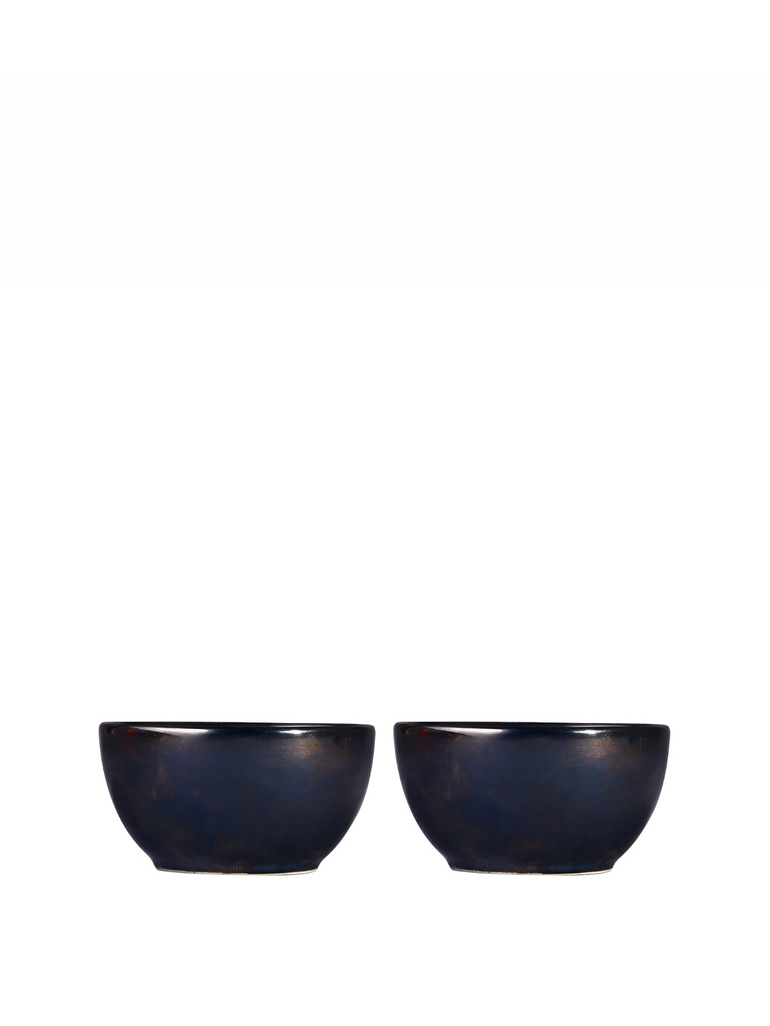 caffeine Black 2Pcs Handmade Solid Ceramic Matte Microwave Safe Dinnerware