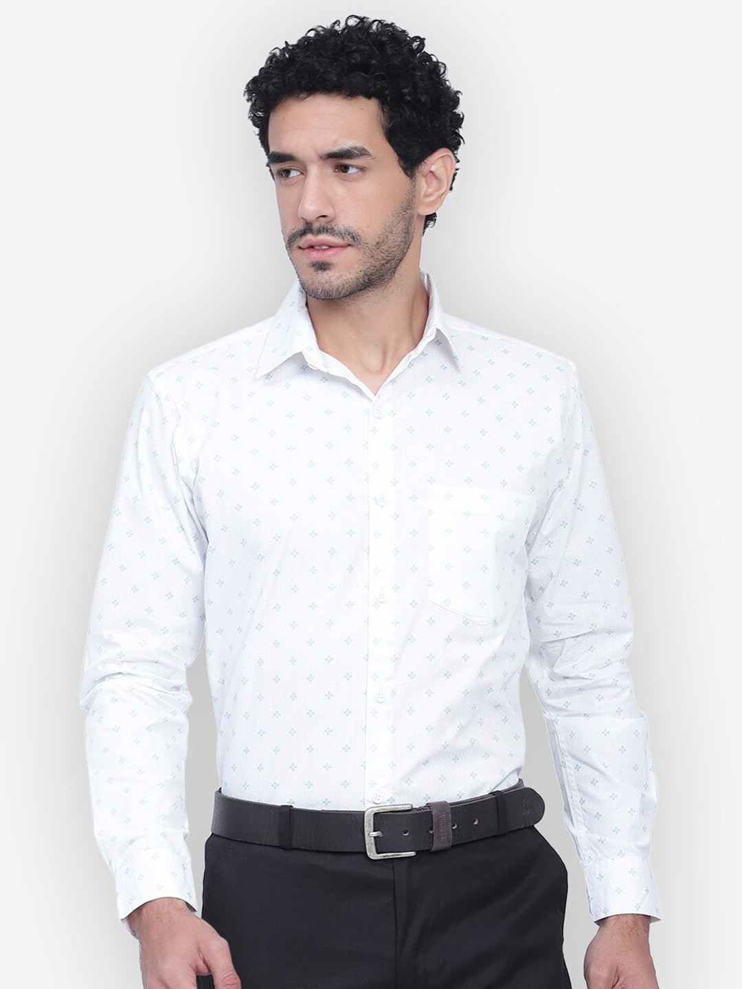 Vida Loca Standard Slim Fit Geometric Printed Cotton Casual Shirt