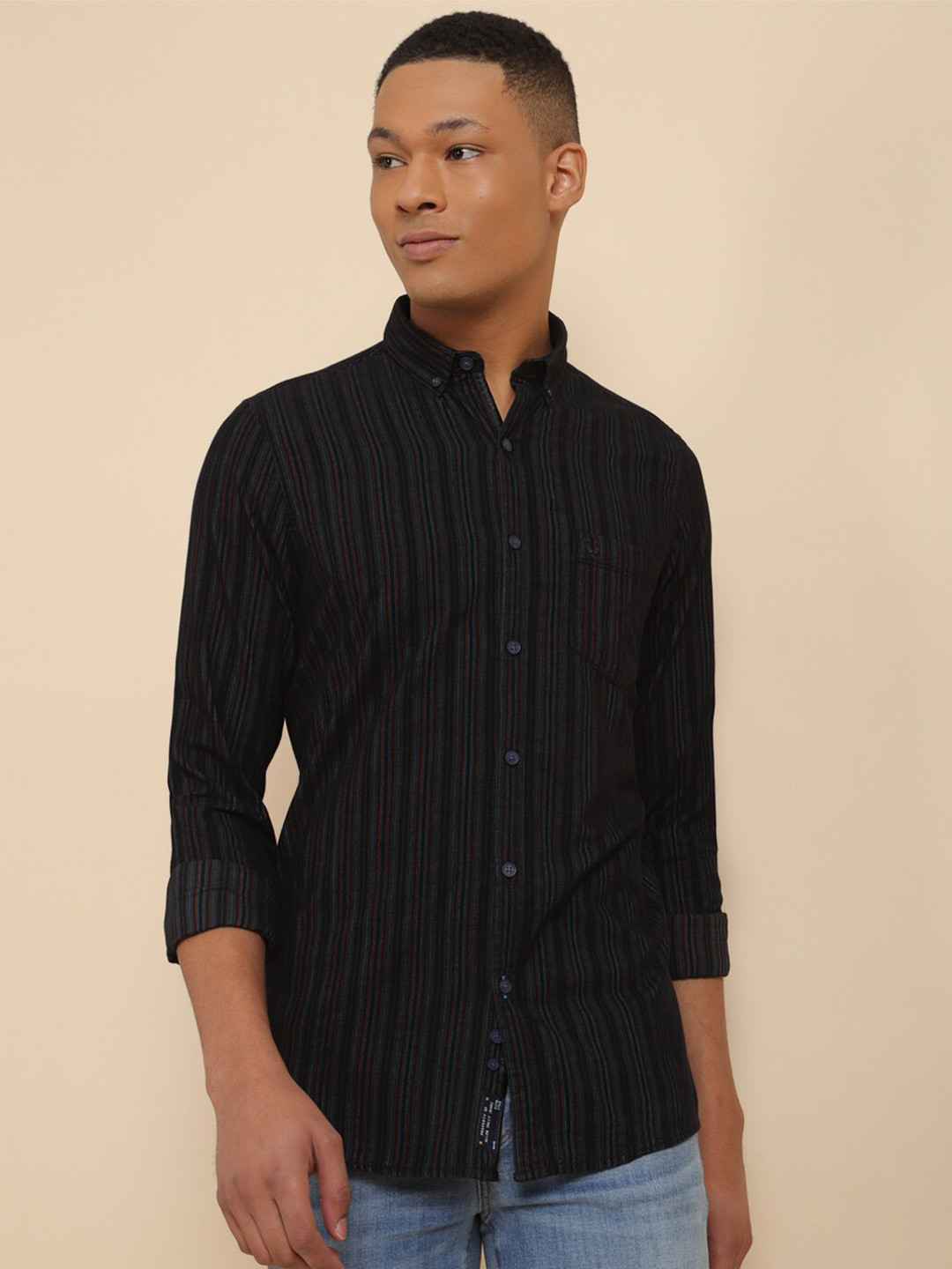 Allen Solly Striped Pure Cotton Casual Shirt