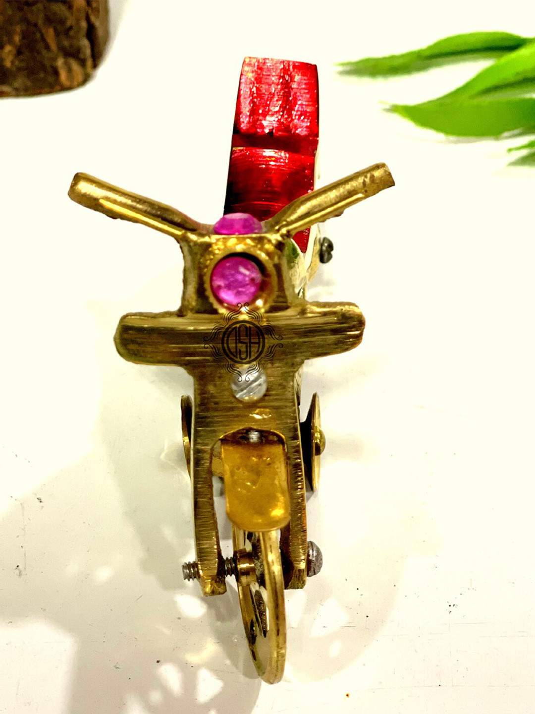 DSH Crafting Your Curiosity Bike Gold Brass Metallic Living Room Small Showpiece - 2.8 Inches