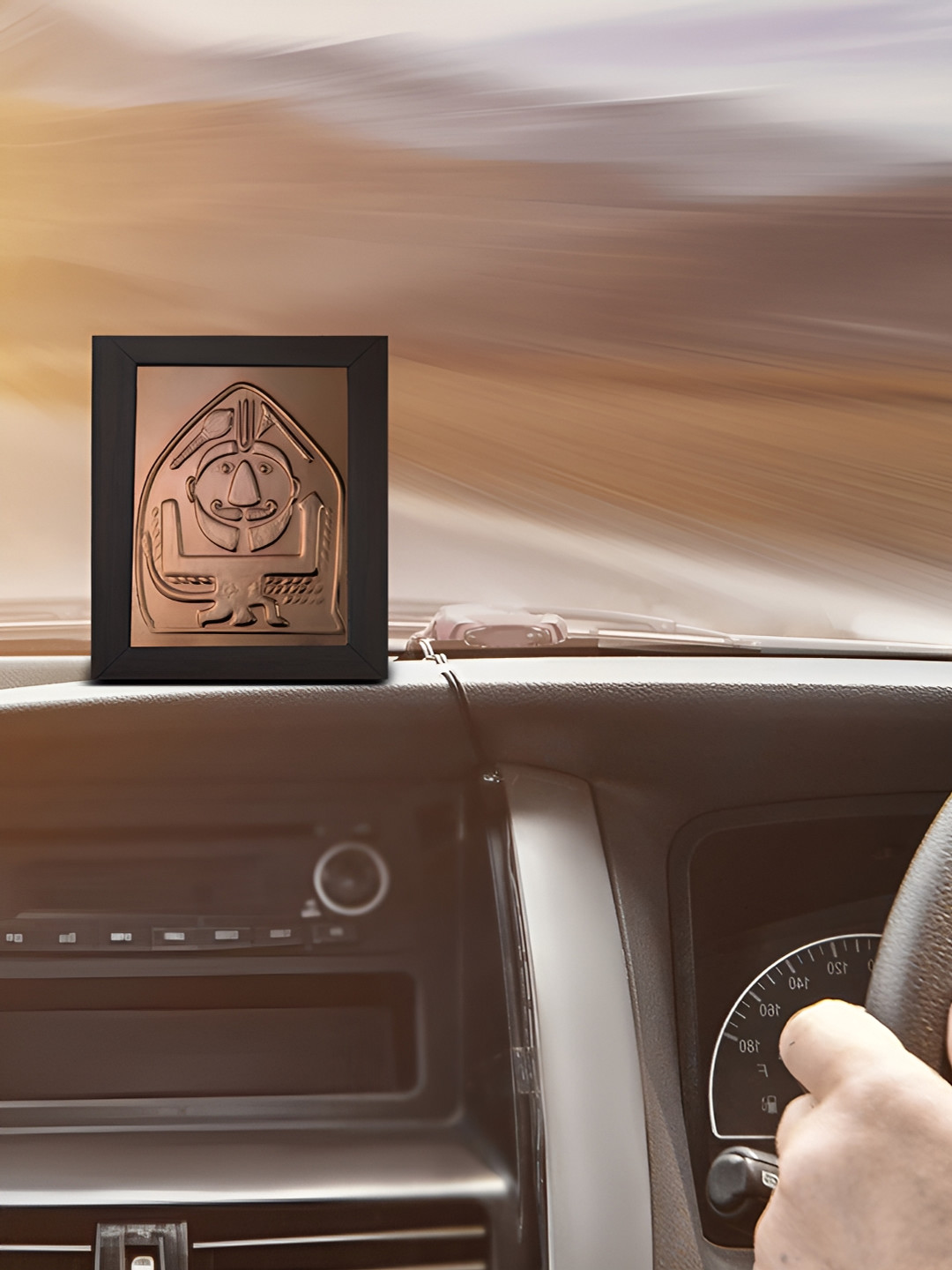 Pray Everyday Black & Bronze Salasar Balaji Rectangle Table Photo Frame