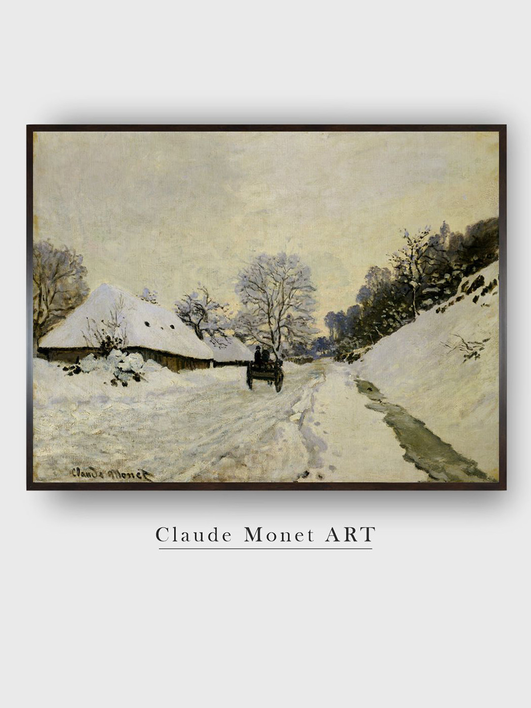 The Art House Flowers at Vetheuil Canvas Wall Rectangle Paintings Wall Art - 40x30In