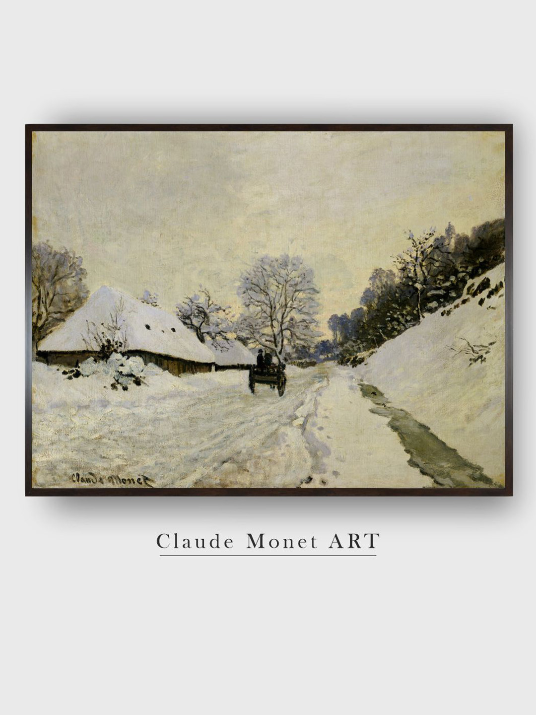 The Art House Claude Monet Wood Wall Rectangle Paintings Wall Art - 24 x 18 In