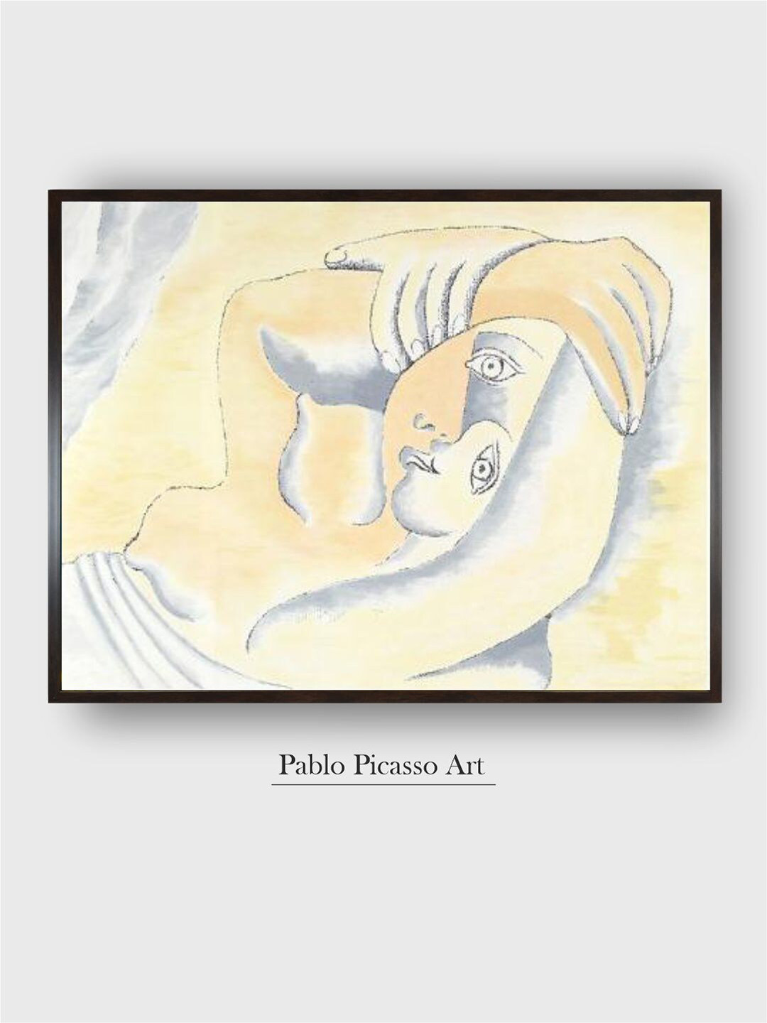 The Art House Beige & Grey Femme Couchee by Pablo Picasso Canvas Painting Wall Art
