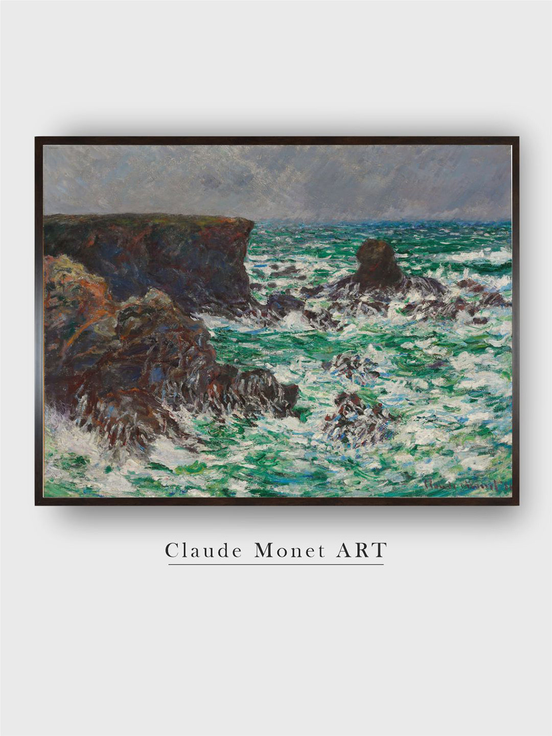 The Art House Green & Black Le Lion Canvas Painting Wall Art