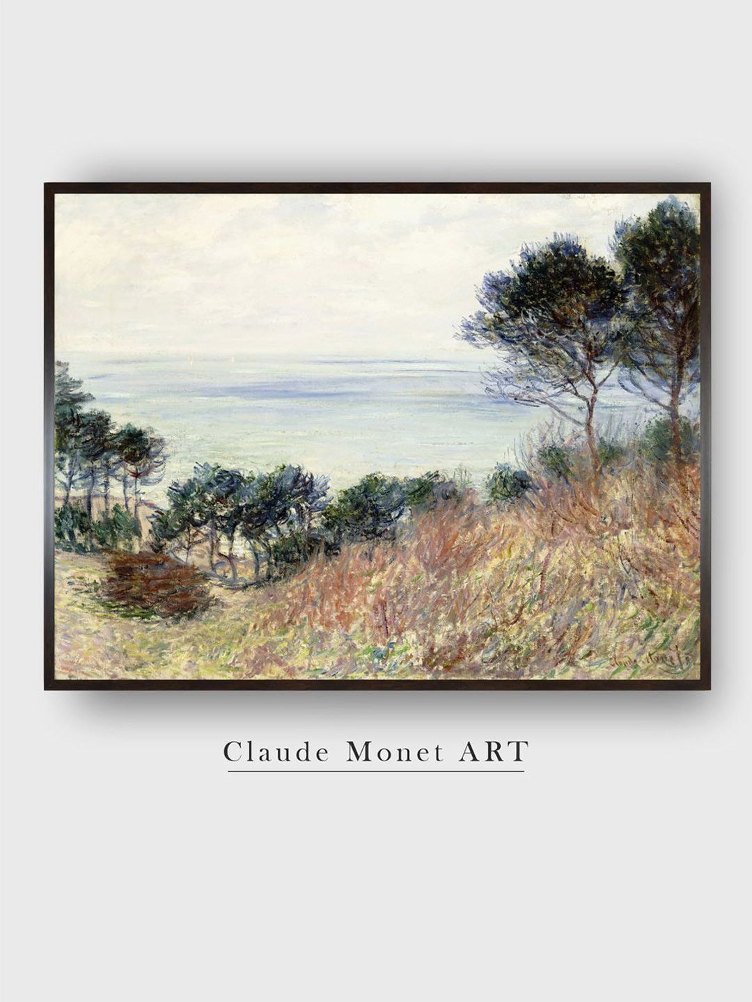The Art House Beige & Green The Coast Of Varengeville Painting Framed Wall Art