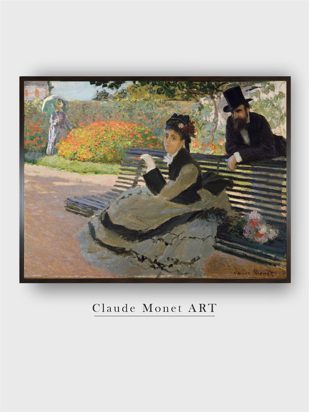 The Art House Brown & Green Camille Monet Painted Framed Wall Art