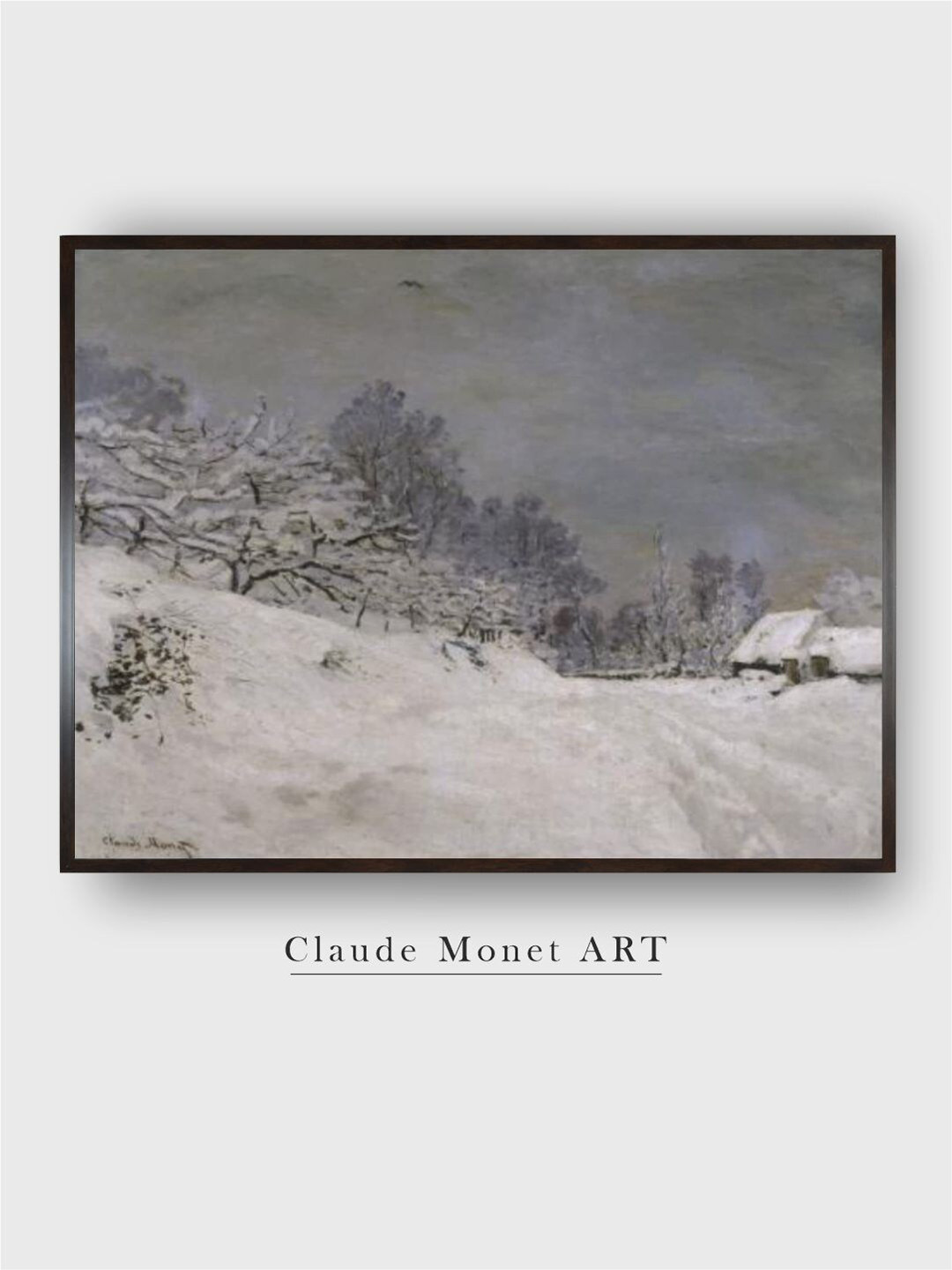 The Art House Grey Near Honfleur-Snow Painted Framed Wall Art