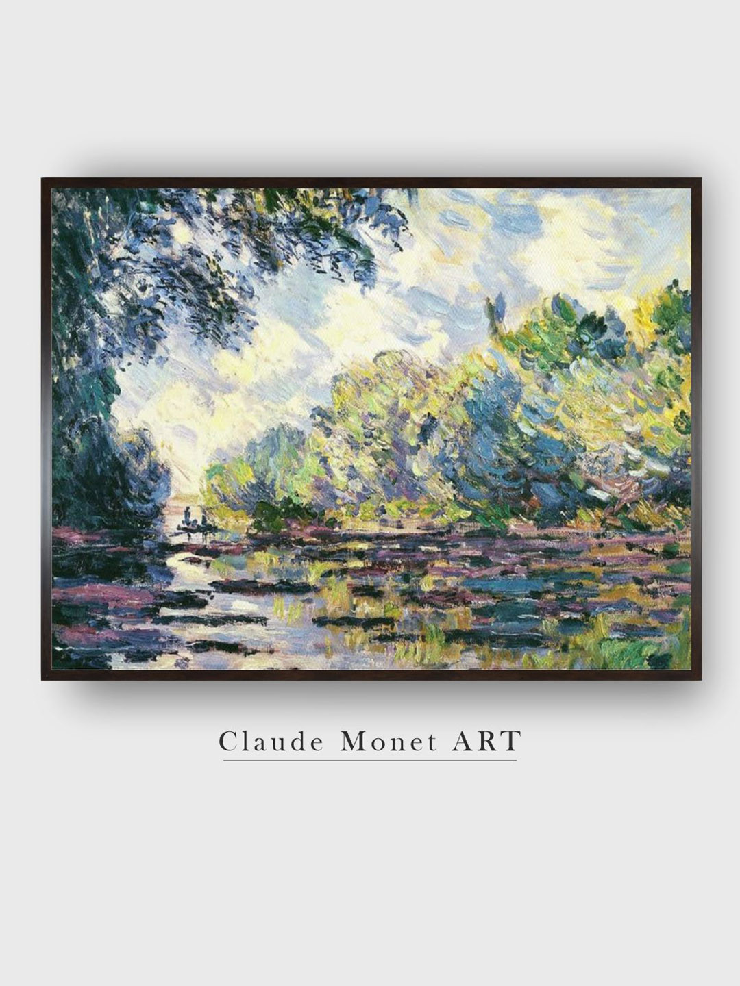 The Art House Green & Blue The Seine At Giverny Painted Framed Wall Art