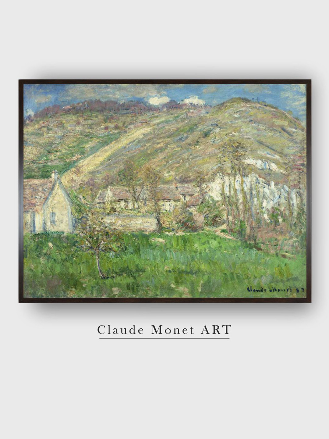 The Art House Green & Beige Hameau De Falaises Pres Giverny Painted Framed Wall Art