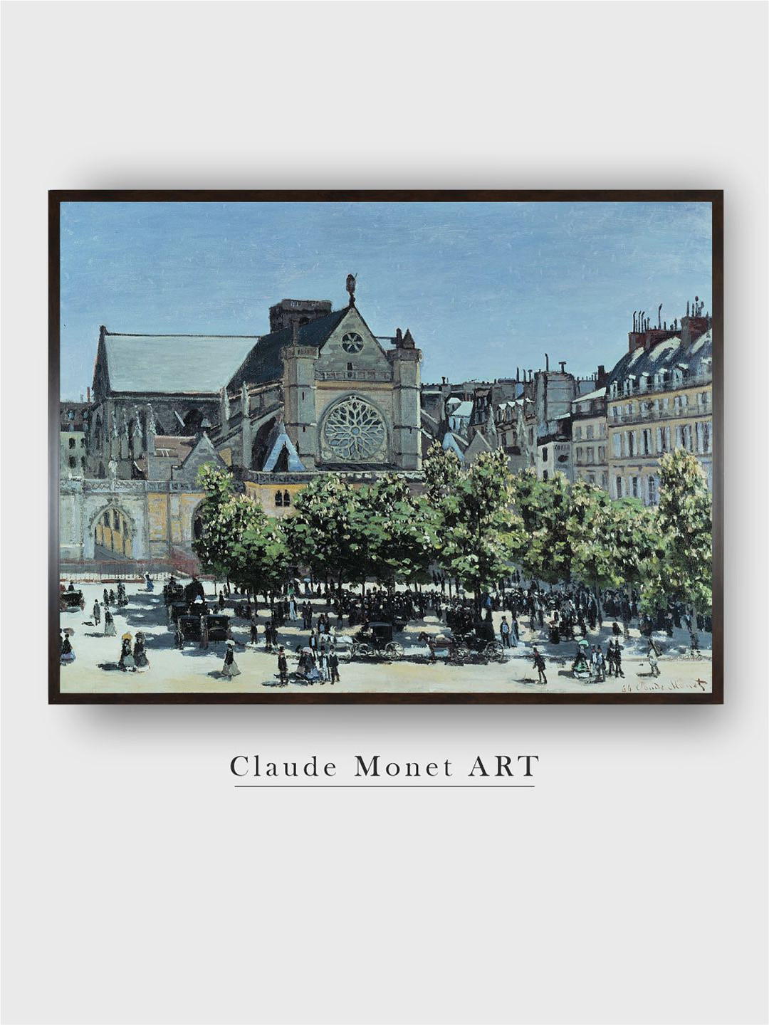 The Art House Green & Blue Saint-Germain L'Auxerrois Painted Framed Wall Art