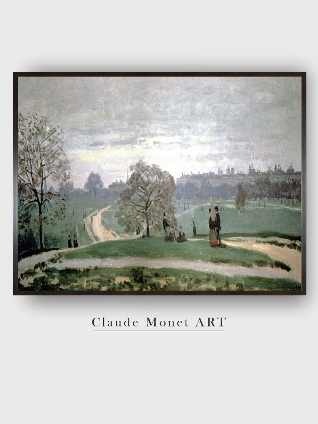 The Art House Green & Grey Rose Garden Painted Framed Wall Art