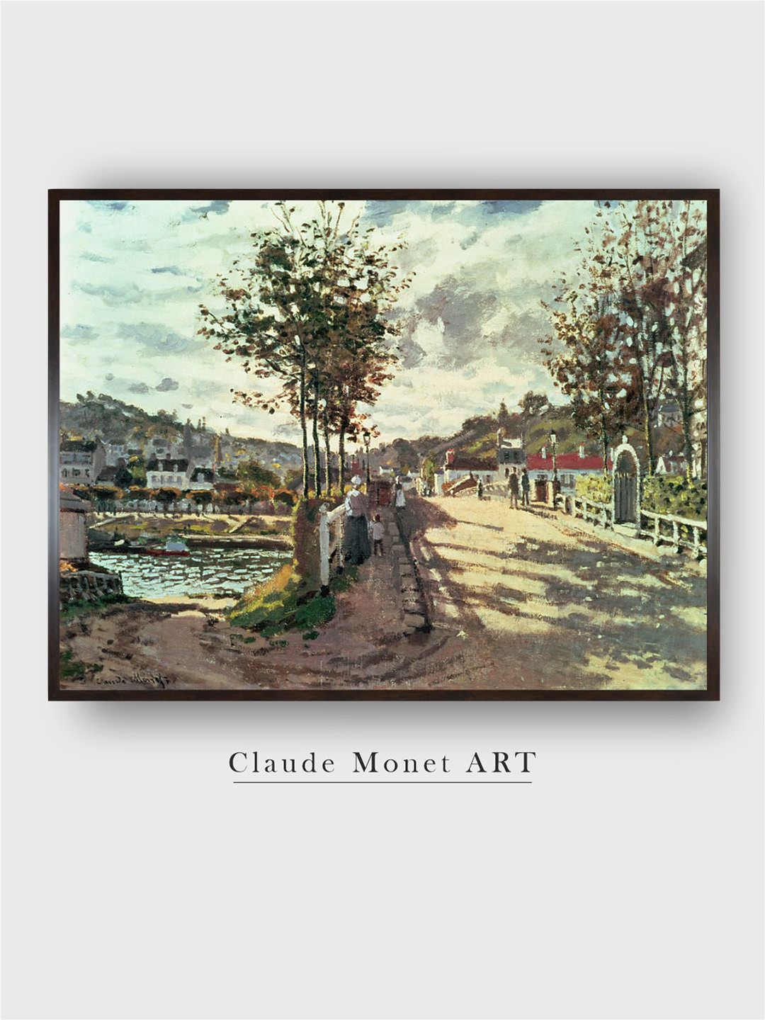 The Art House Green & Brown The Seine At Bougival Painted Wall Art