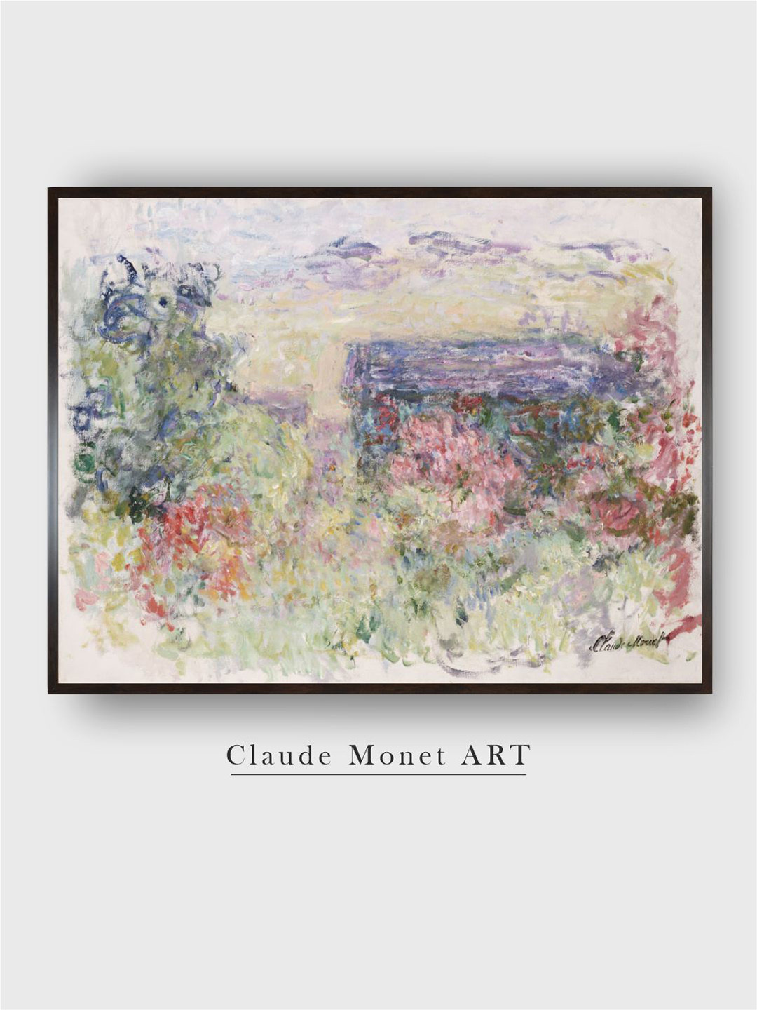 The Art House White & Green The House Through The Roses Painted Wall Art