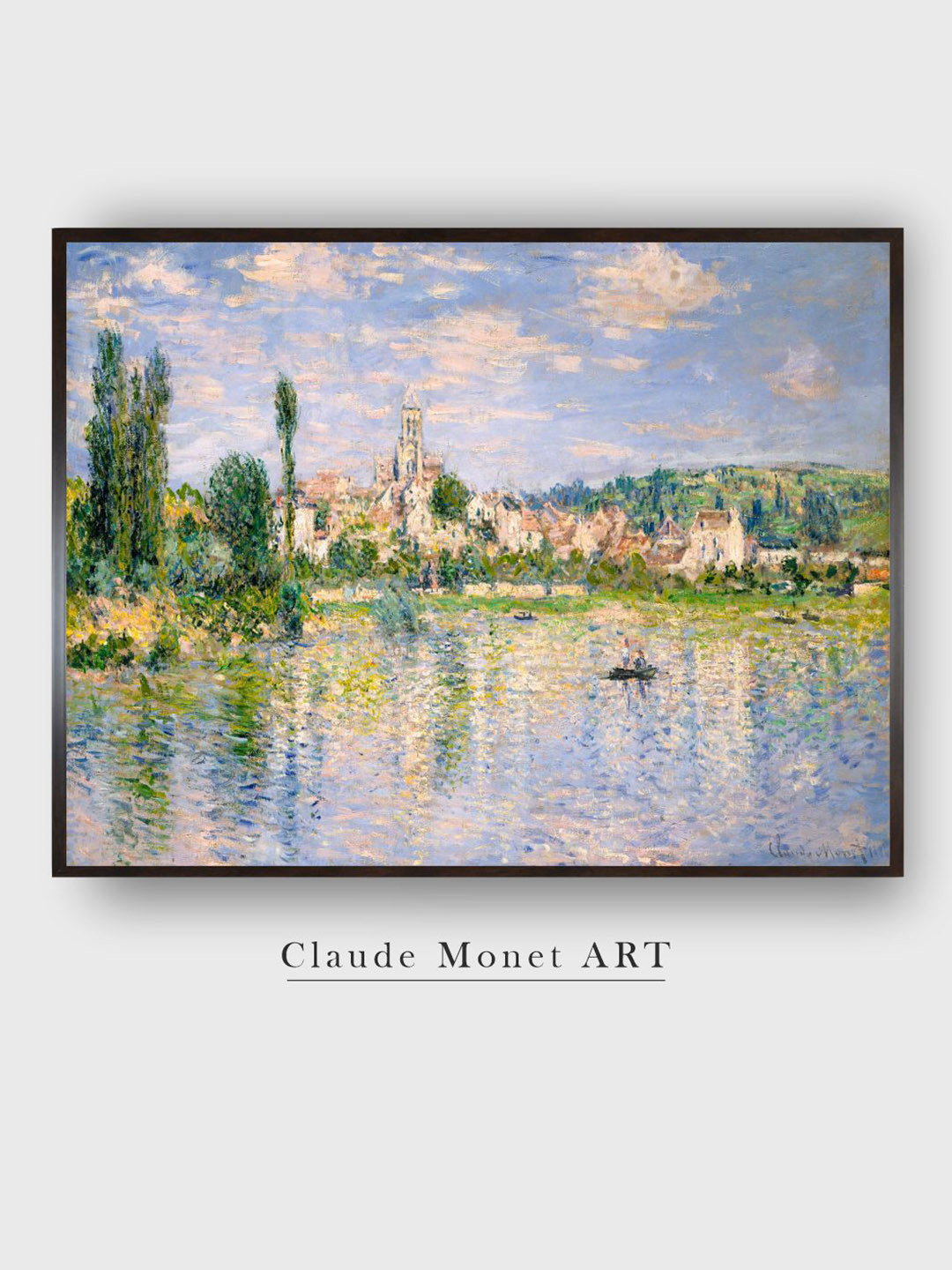 The Art House Blue & Green Vetheuil Painting Wall Art