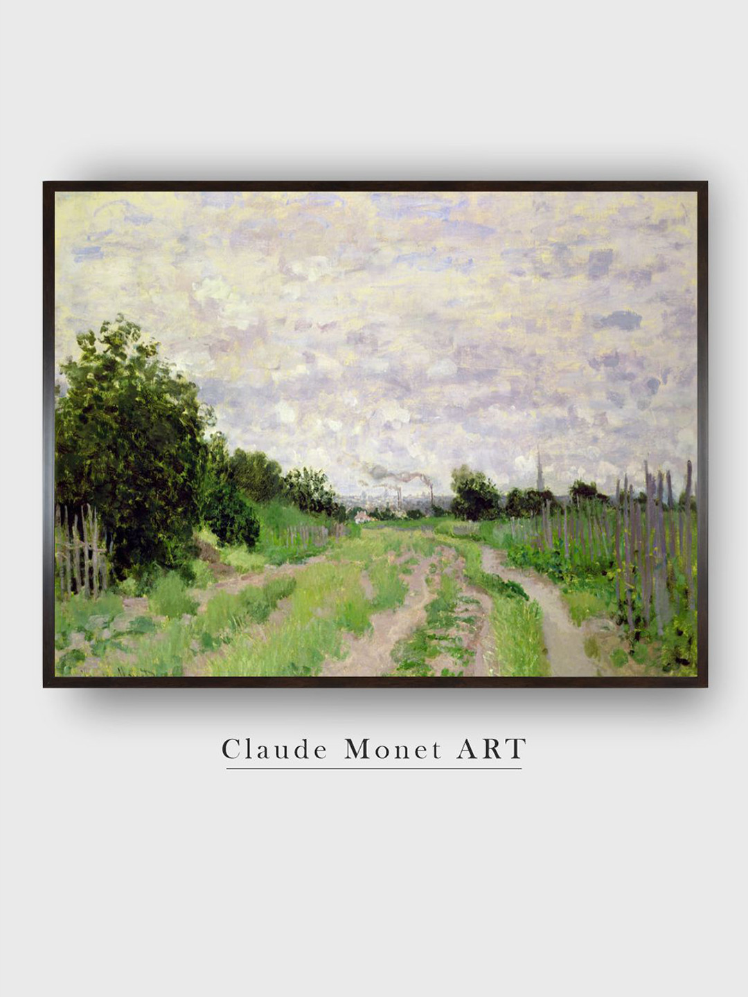 The Art House Claude Monet Wood Wall Rectangle Paintings Wall Art - 18x12In