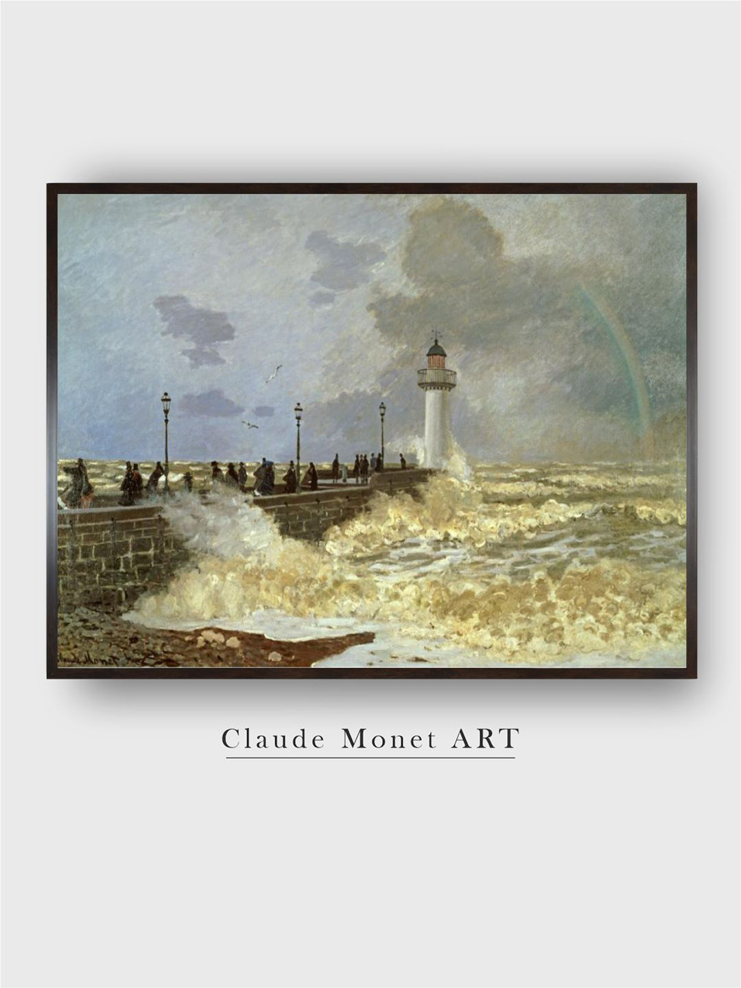 The Art House Blue & Beige The Quay At Le Havre Painted Wall Art