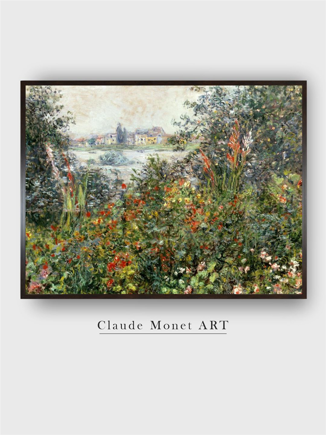 The Art House White & Green Snow Near Falaise Wall Art