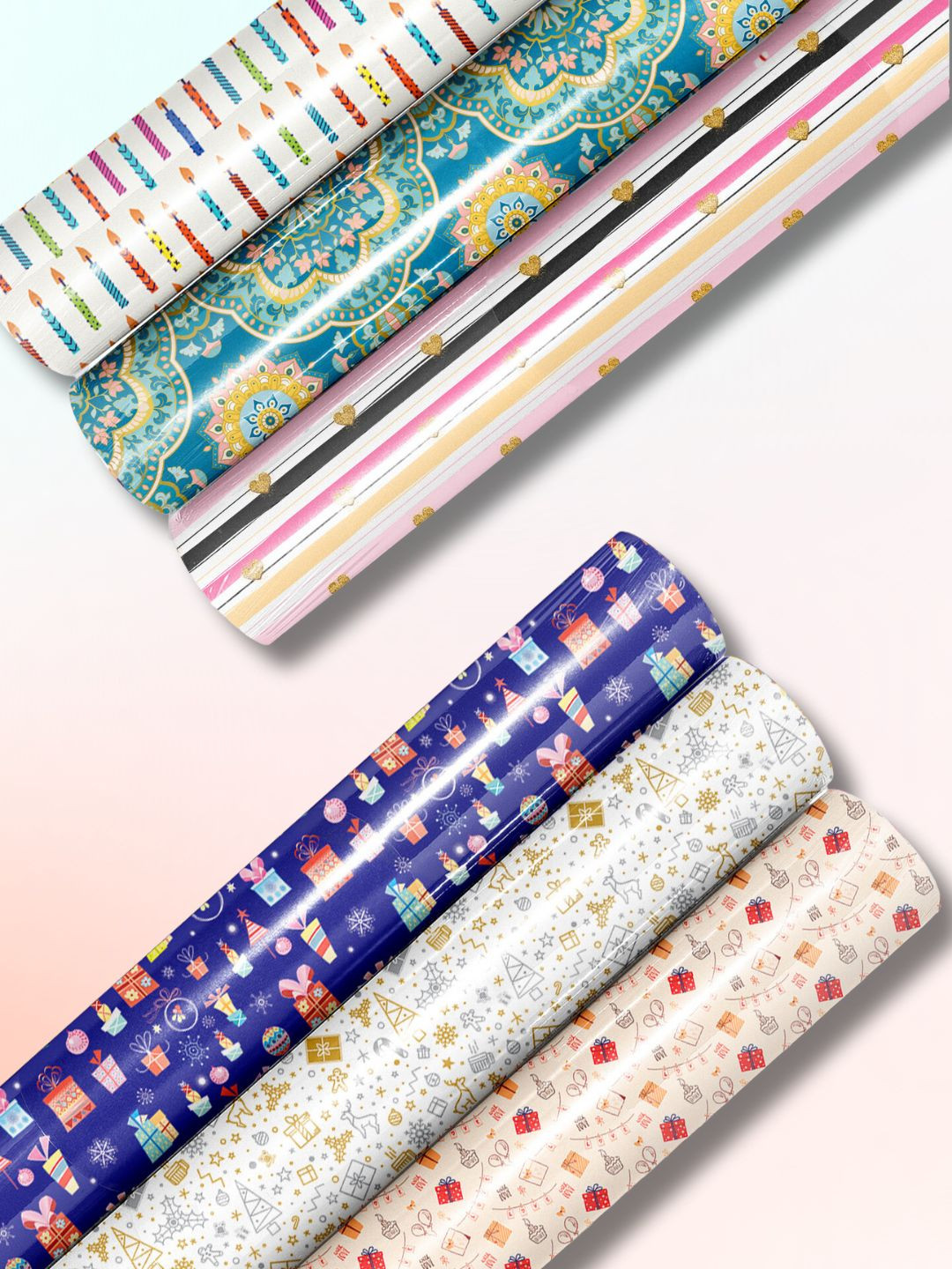 Doodle 6-Piece Gift Wrapping Papers