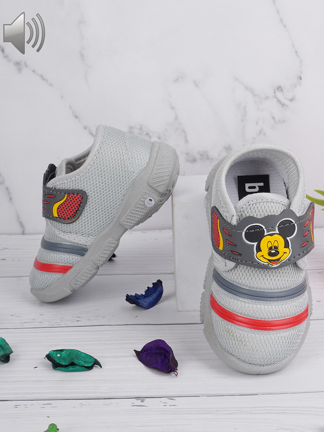 BAESD Kids Mickey Printed Lightweight Sneakers with Musical