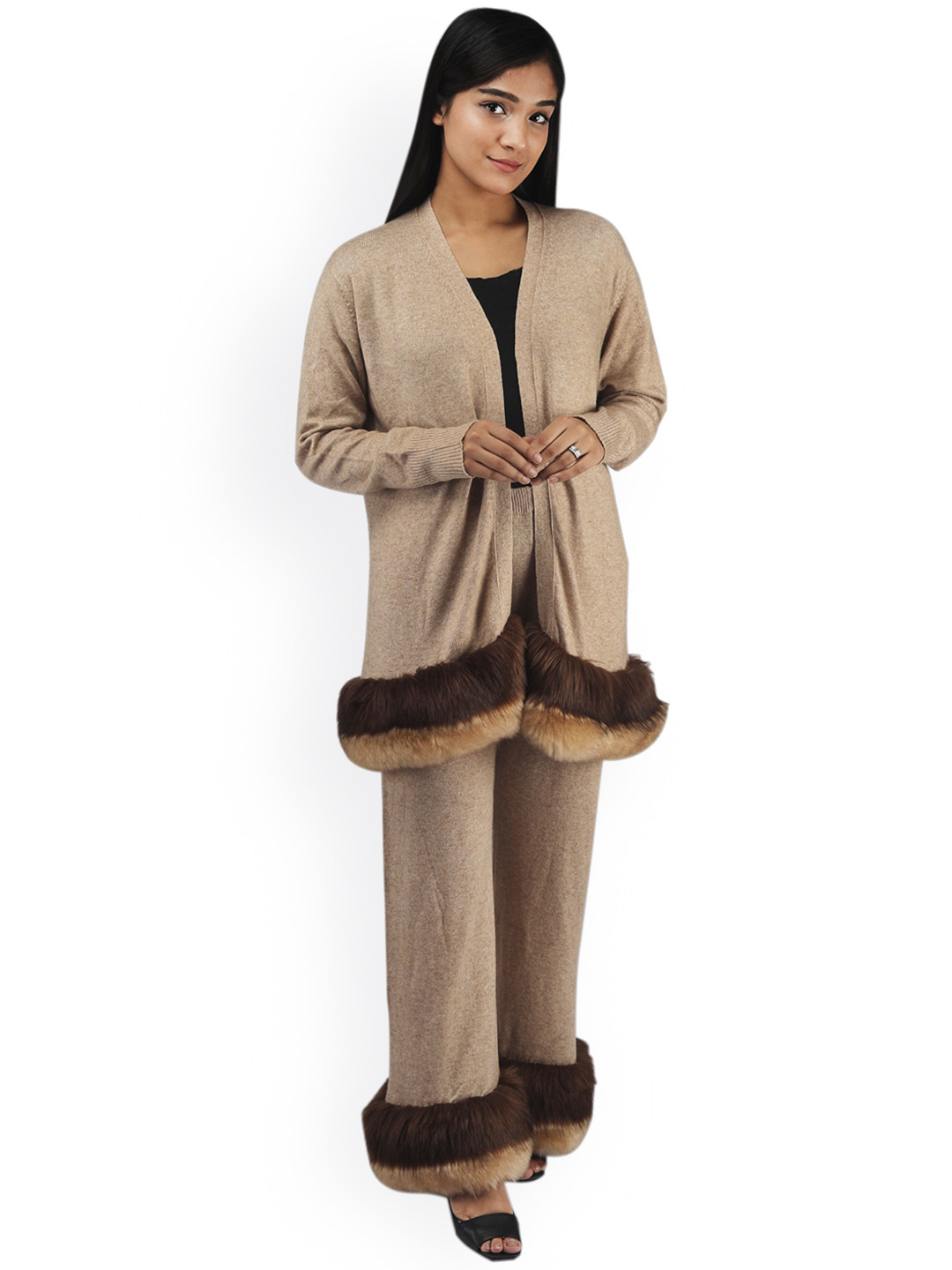 Rhe-Ana Long Sleeves Cardigan & Palazzos