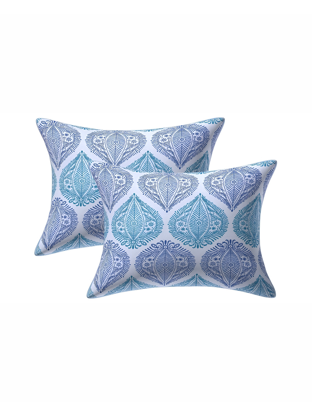 Texstylers Reversible Ethnic Motifs Cotton Reversible 2 Pcs Cushion Covers - 12 x 18 In