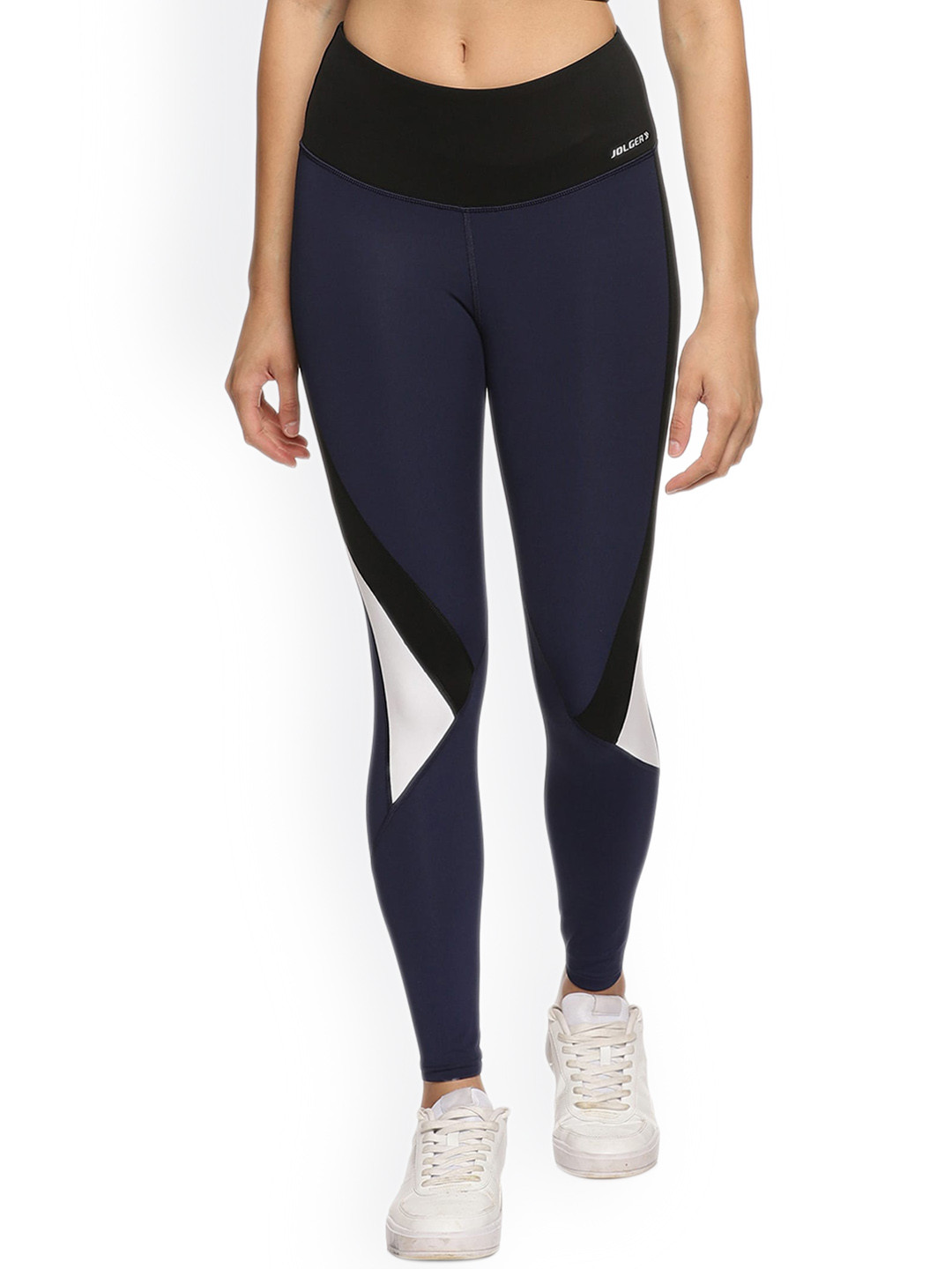 Jolger Women's High Waisted UPF 50+ Sun Protected Tights with Contrast Side panel