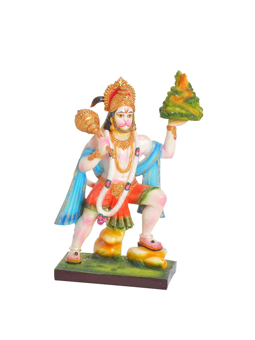 Gifts N Greetings Bajarang Bali White Polyresin Glossy Prayer Room Medium Showpiece - 4.7 Inches