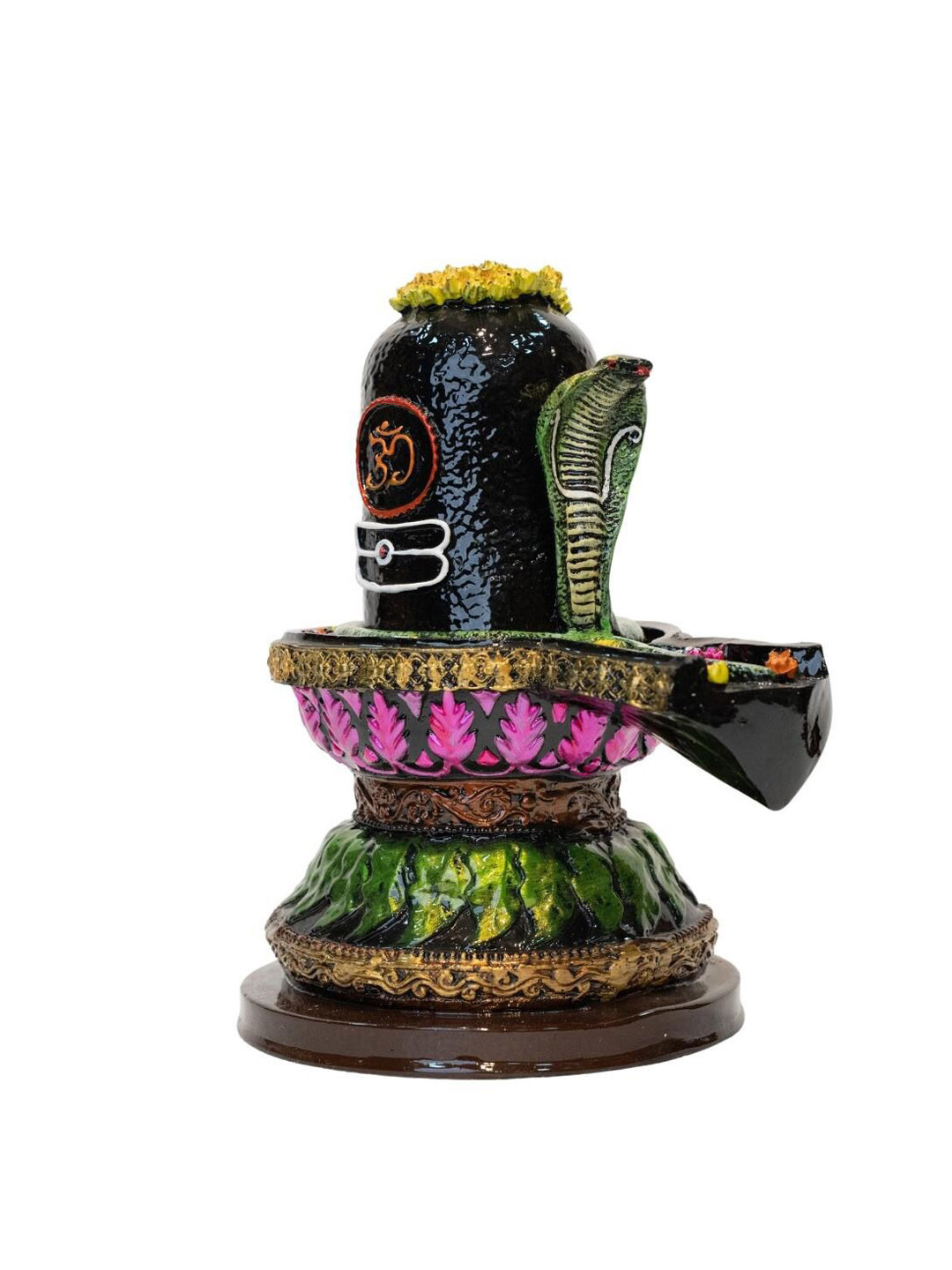 Gifts N Greetings Shivling Black Polyresin Matte Home Office Small Showpiece - 5.9 Inches