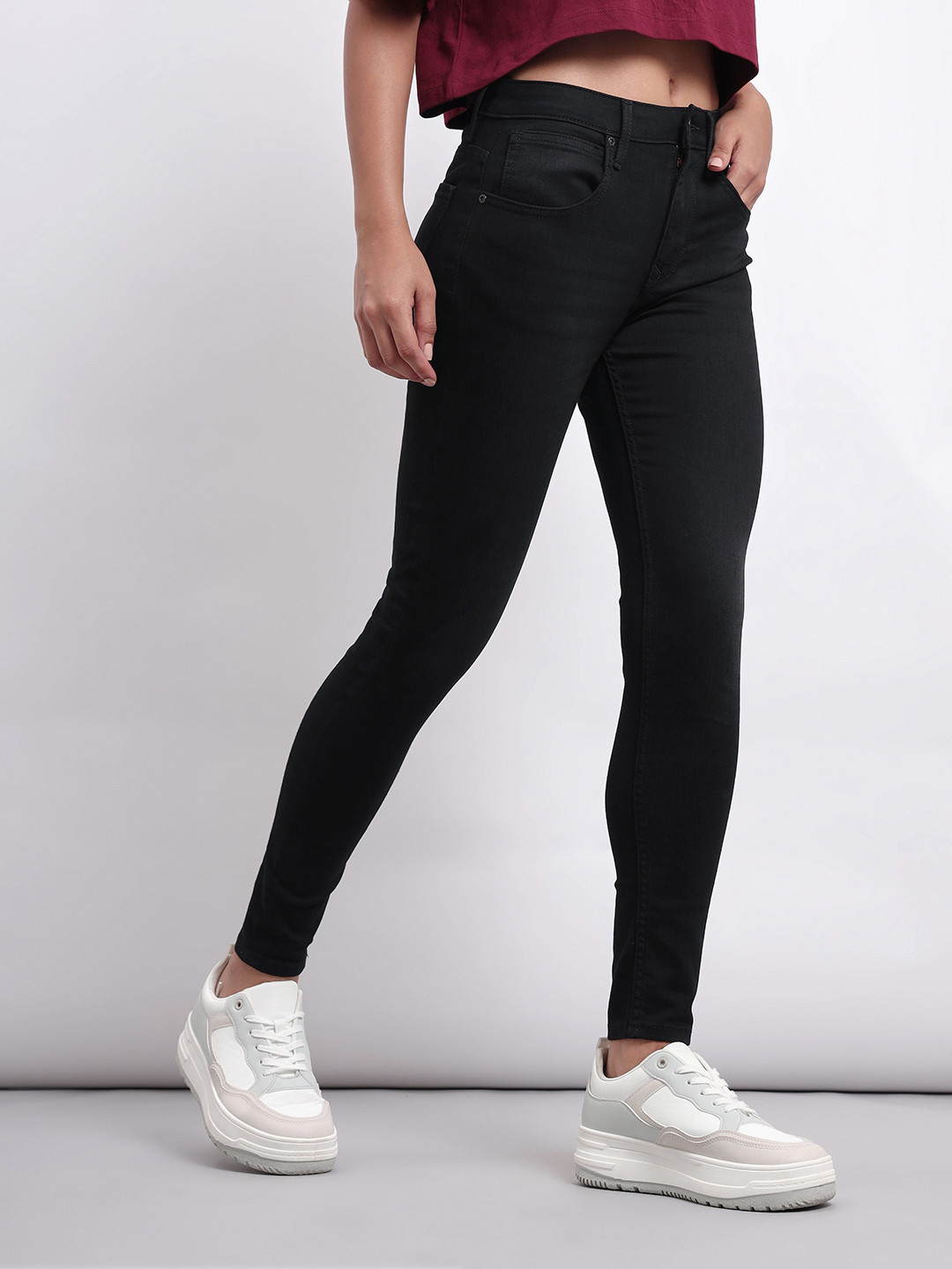 Lee Women Skinny Fit High-Rise Stretchable Jeans