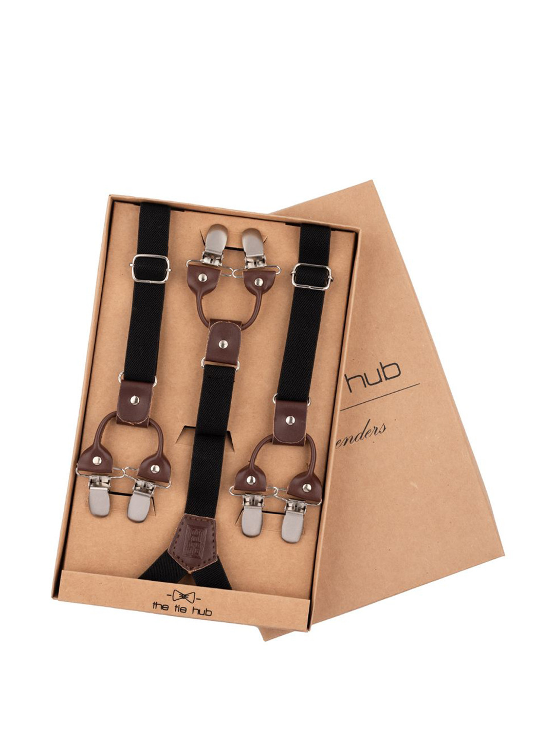 The Tie Hub Men Adjustable Slim Y Back Suspender With Double Clips