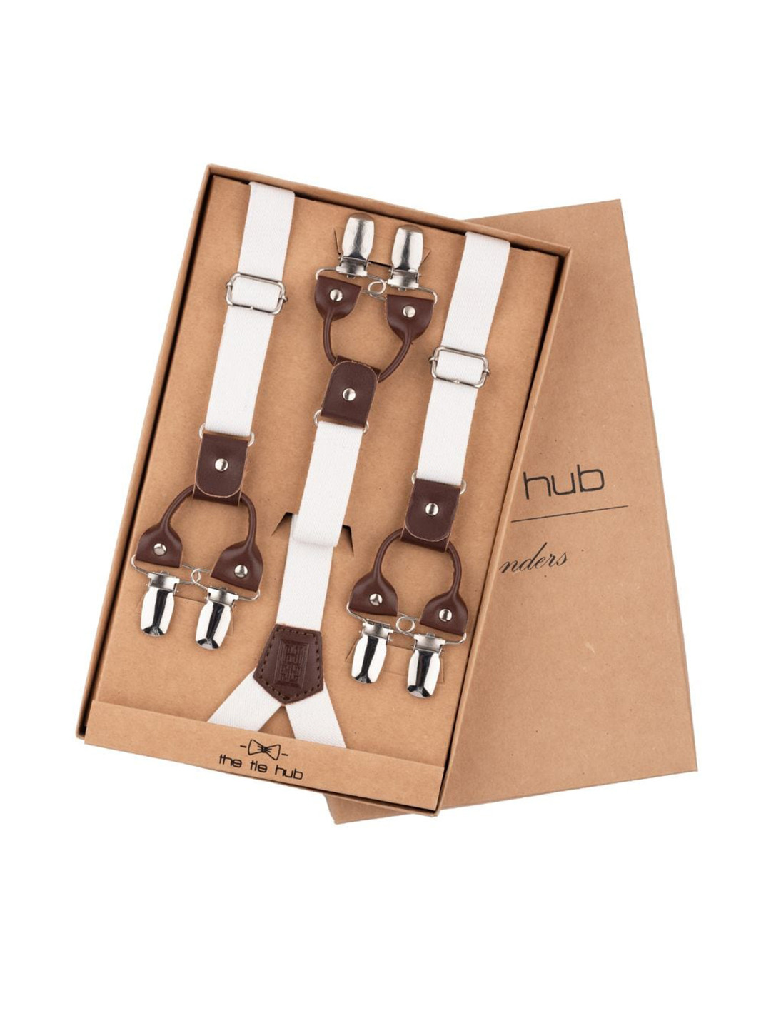 The Tie Hub Men Adjustable  Y Back Slim Suspender