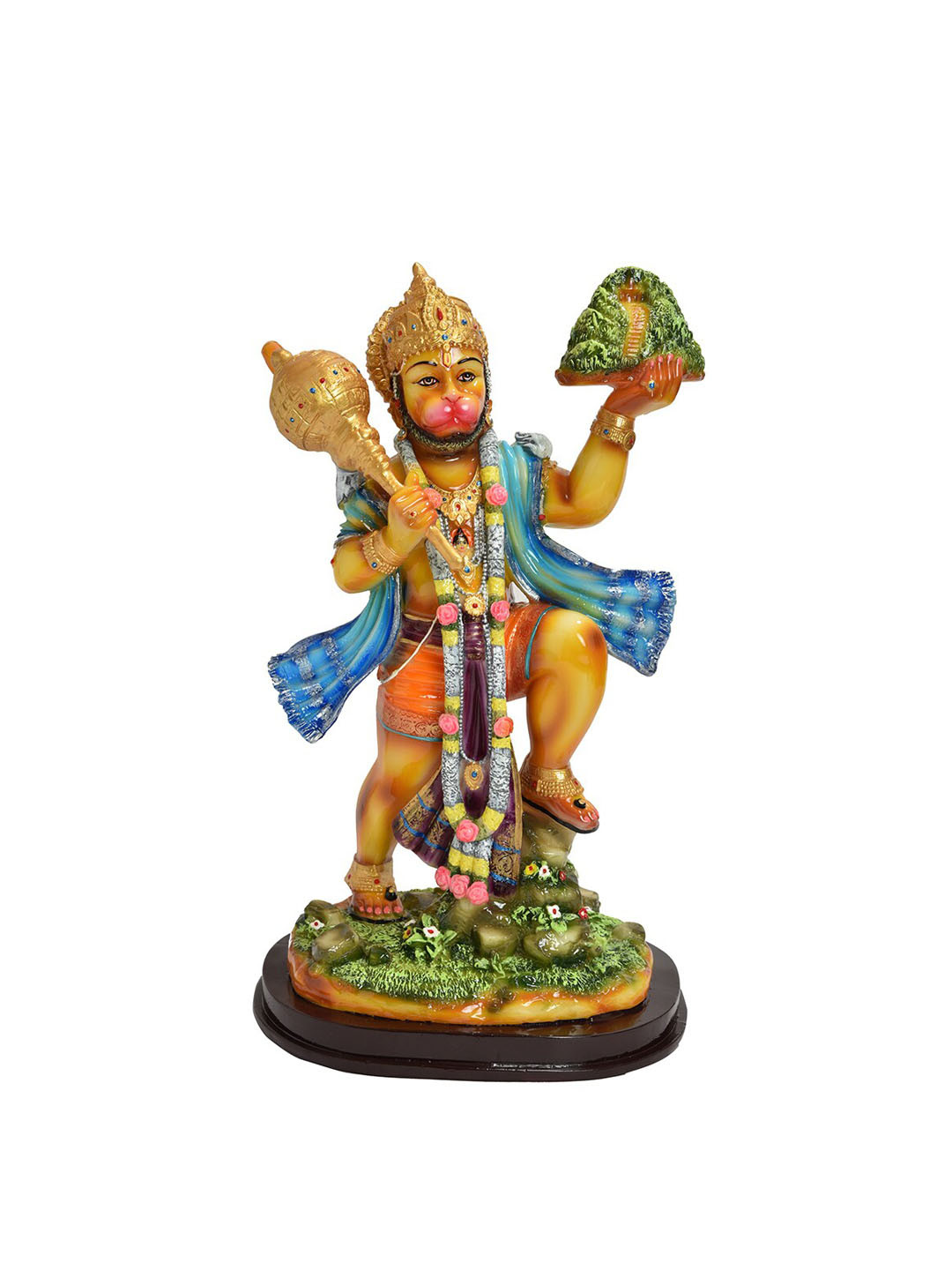 Gifts N Greetings Hanuman Ji Brown Polyresin Natural Prayer Room Large Showpiece - 7.9 Inches