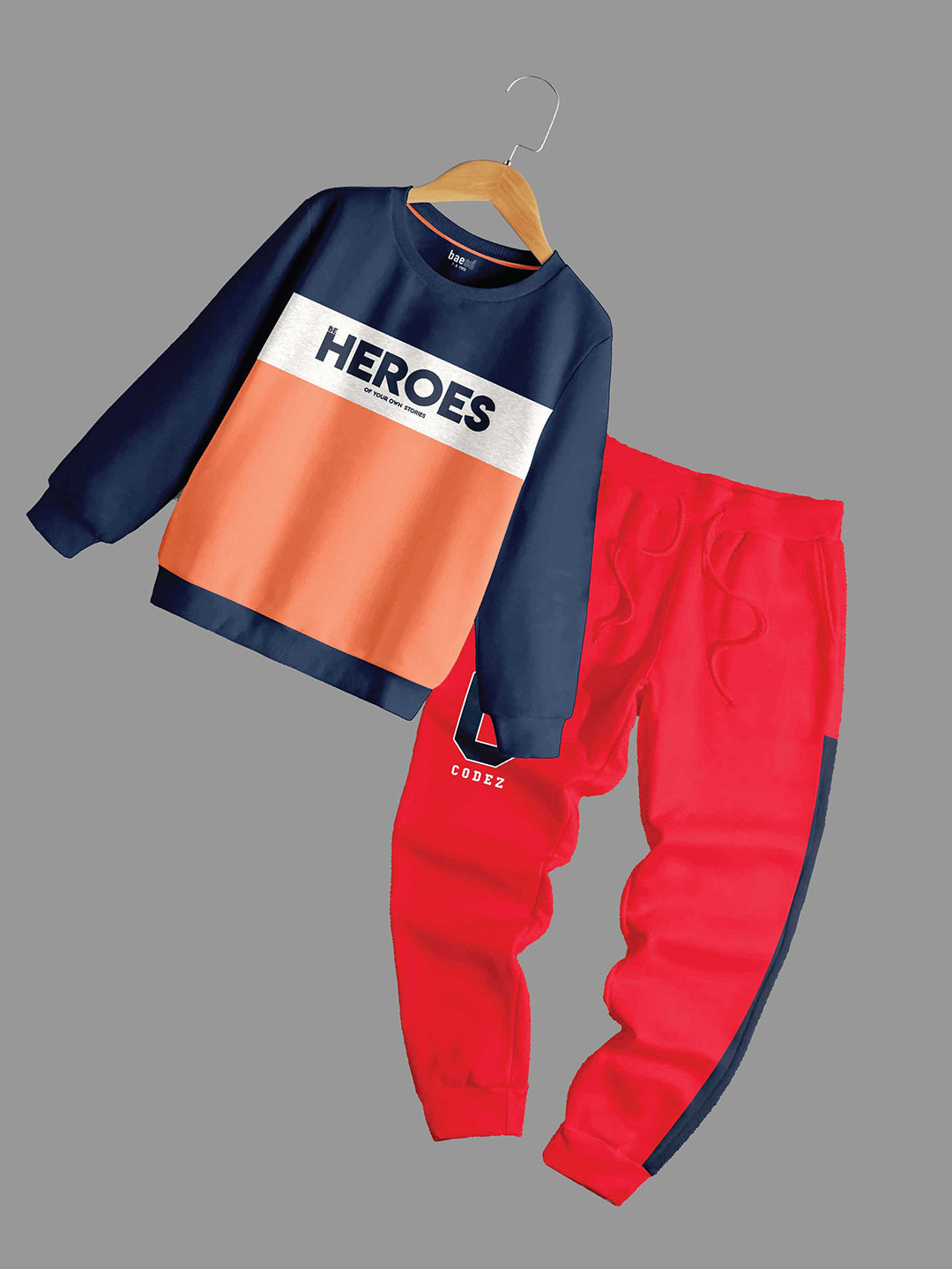 BAESD Boys Colourblocked T-shirt With Trousers